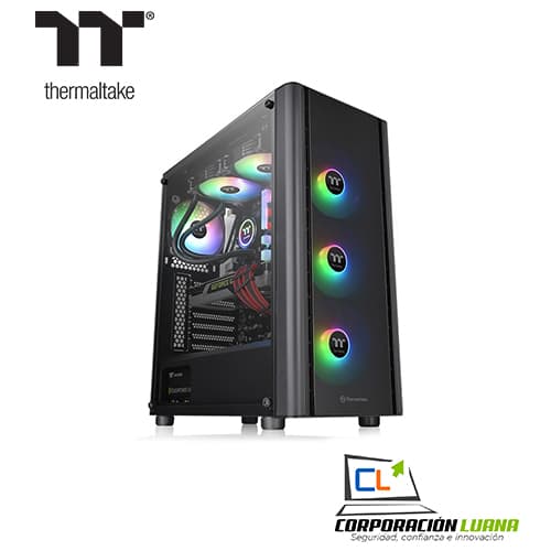 Imagen de CASE THERMALTAKE V250 TG ARGB MID-TOWER CHASSIS ( CA-1Q5-00M1WN-00 ) S/ FUENTE | LED RGB
