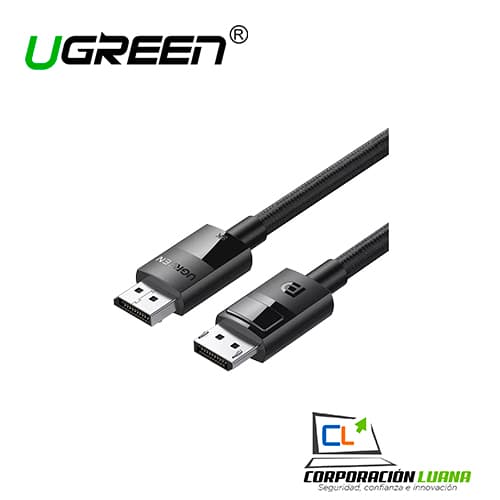 ADAPTADOR UGREEN ( 80393 ) DP 1.4 MACHO A MACHO 8K@60HZ 3M CABLE
