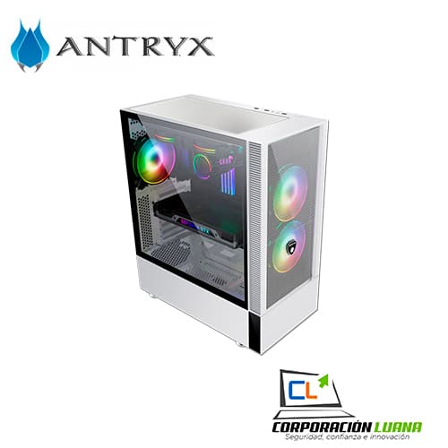 Imagen de CASE ANTRYX RX 460 MESH WHITE ( AC-RX460MW ) S/FUENTE | X3 FAN | TEMPLADO