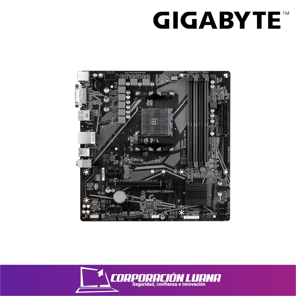 Foto del producto MOTHERBOARD GIGABYTE A520M DS3H ( A520M-DS3H ) AM4 | DDR4