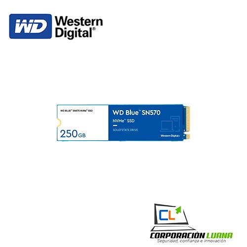SSD M.2 PCIE WESTERN DIGITAL SN570 250GB ( WDS250G3B0C ) AZUL | GEN3 | NVME | 2280