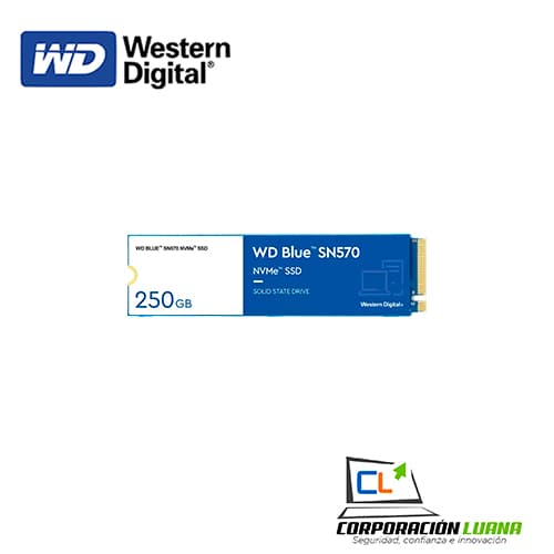 SSD M.2 PCIE WESTERN DIGITAL SN570 250GB ( WDS250G3B0C ) AZUL | GEN3 | NVME | 2280