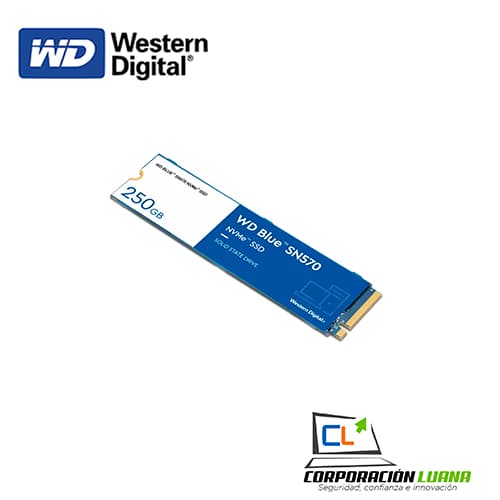 Imagen de SSD M.2 PCIE WESTERN DIGITAL SN570 250GB ( WDS250G3B0C ) AZUL | GEN3 | NVME | 2280