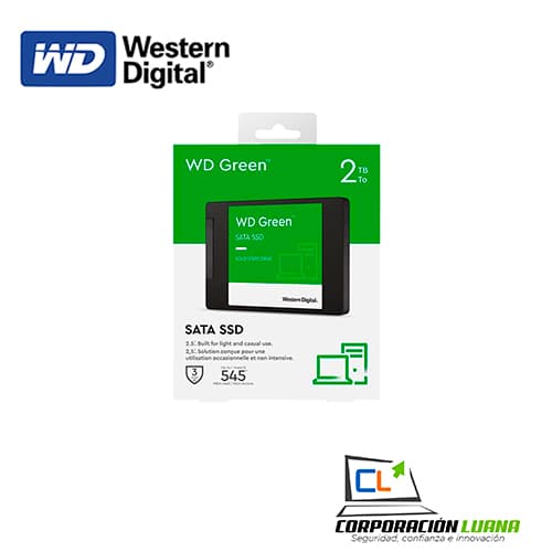 SSD WESTERN DIGITAL GREEN 2TB ( WD200T2G0A ) SATA 6GB 2.5 VERDE