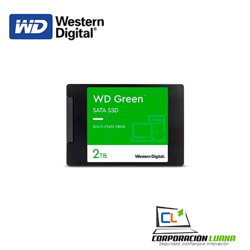 Imagen de SSD WESTERN DIGITAL GREEN 2TB ( WD200T2G0A ) SATA 6GB 2.5 VERDE