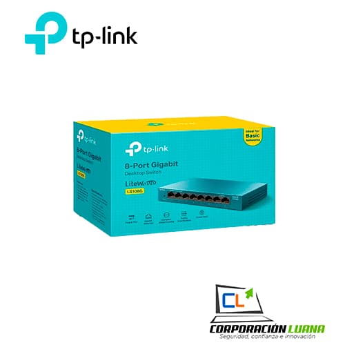 Imagen de SWITCH TP-LINK 8 PUERTOS ( LS108G ) 10/100/1000