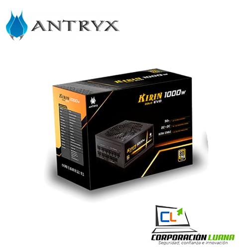 FUENTE DE PODER ANTRYX KIRIN EVO 1000W ( CSZ1000V ) 80 PLUS GOLD | FULL MODULAR