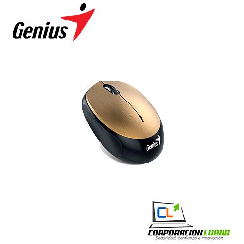 MOUSE INALAMBRICO GENIUS NX-9000BT ( 31030009407 ) 1200 DPI | BLUETOOTH | DORADO/NEGRO | RECARGABLE
