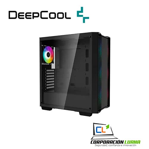 Imagen de CASE DEEPCOOL ( CC560 A-RGB V2 ) S/FUENTE | 4 FAN ARGB | NEGRO | VIDRIO TEMPLADO