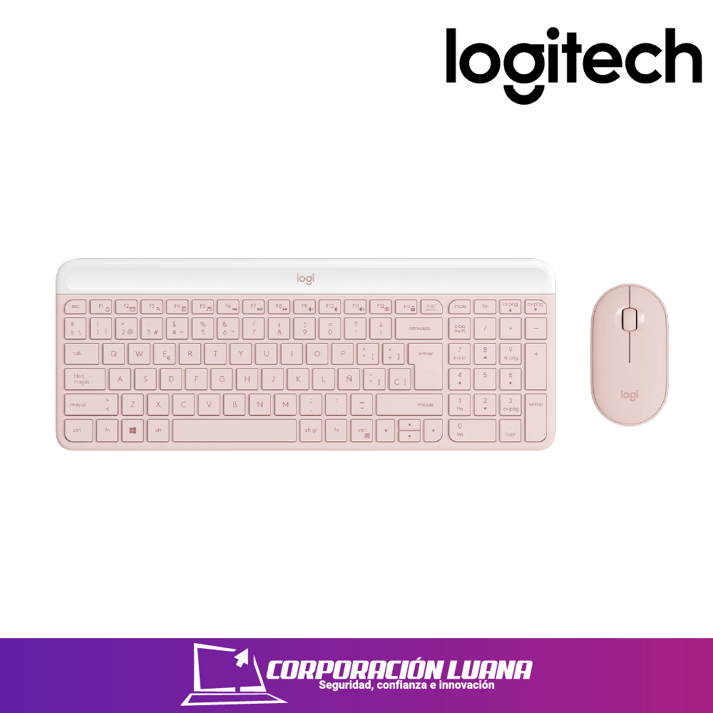 Imagen de COMBO TECLADO Y MOUSE LOGITECH MK470 ( 920-011312 ) ROSADO | WIRELESS