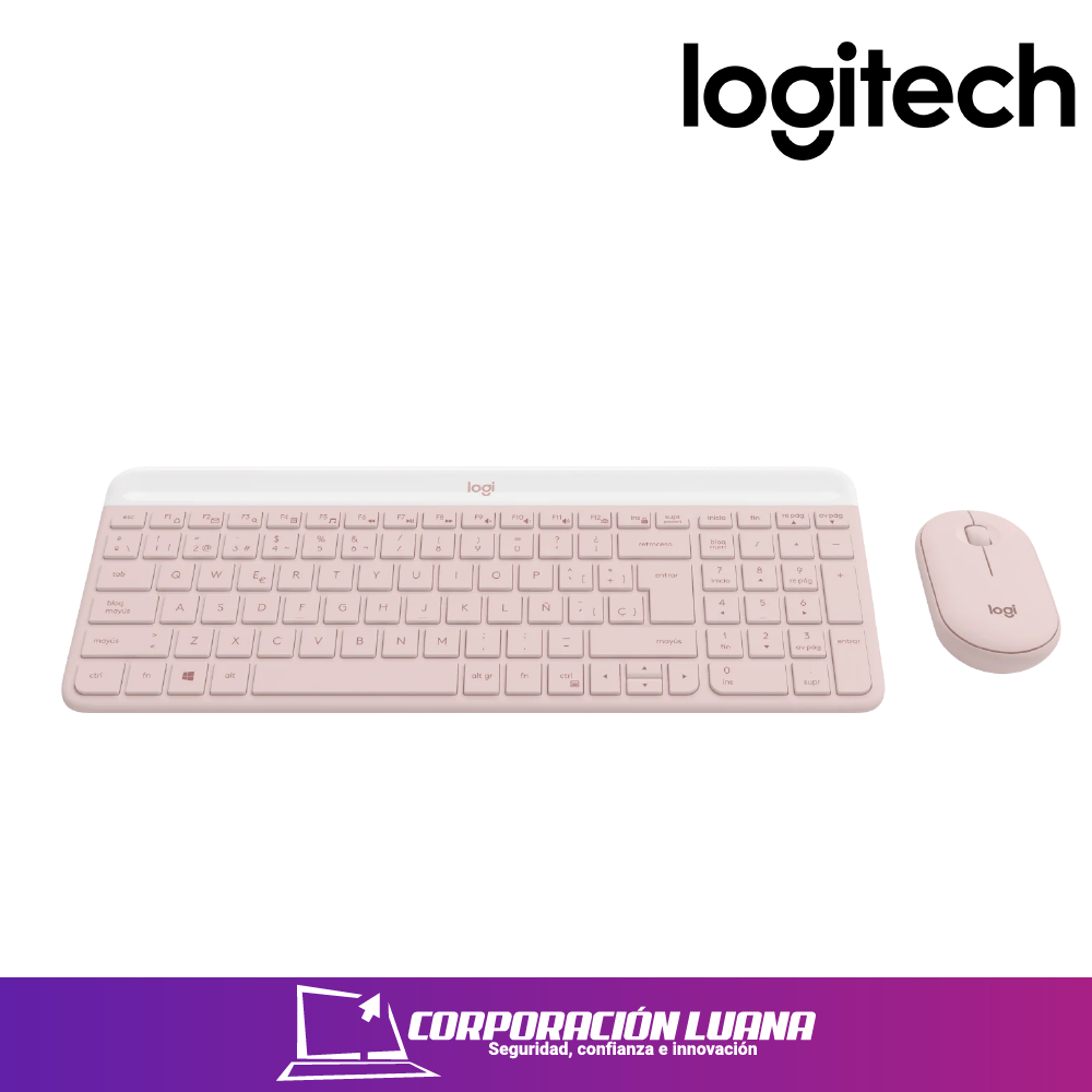 Imagen de COMBO TECLADO Y MOUSE LOGITECH MK470 ( 920-011312 ) ROSADO | WIRELESS