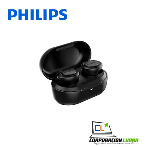 AUDIFONOS C/MICROFONO PHILIPS TRUE WIRELESS NEGRO ( TAT1215BK ) BT | 18 HORAS | IPX