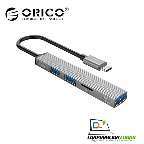 HUB TIPO C - USB3.0 *1/ USB2.0 *2/TF ( AH-12F )