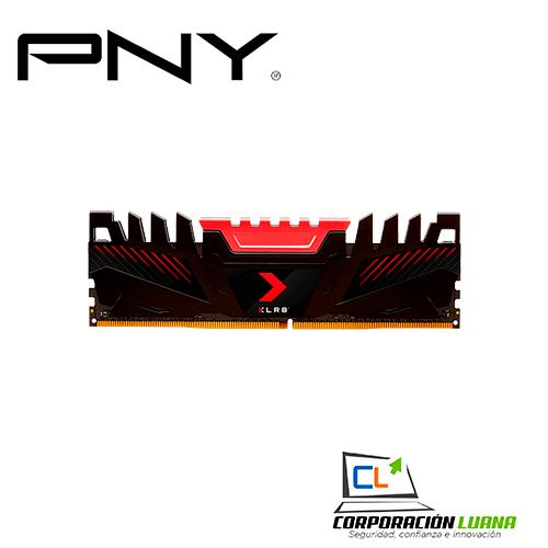 MEMORIA RAM PNY XLR8 8GB 3200 MHZ ( MD8GB4320016XR ) DDR4 | NEGRO - ROJO | CL16