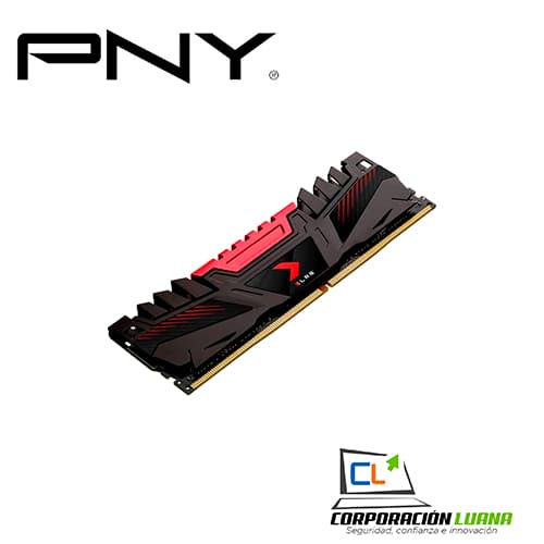 Imagen de MEMORIA RAM PNY XLR8 8GB 3200 MHZ ( MD8GB4320016XR ) DDR4 | NEGRO - ROJO | CL16