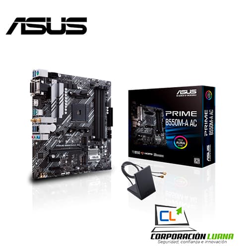 Imagen de MOTHERBOARD ASUS PRIME B550M A AC ( PRIME-B550M-A-AC ) DDR4 | AM4