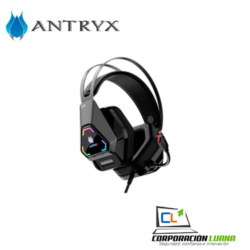 Imagen de AUDIFONOS C/MICROFONO ANTRYX RAIDER ( AGH-7500K7RV ) NEGRO | 7.1 | ADAP. USB - TIPO C