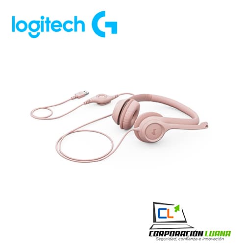 Imagen de AUDIFONOS C/MICROFONO LOGITECH H390 ( 981-001280 ) CANCELLING ROSE