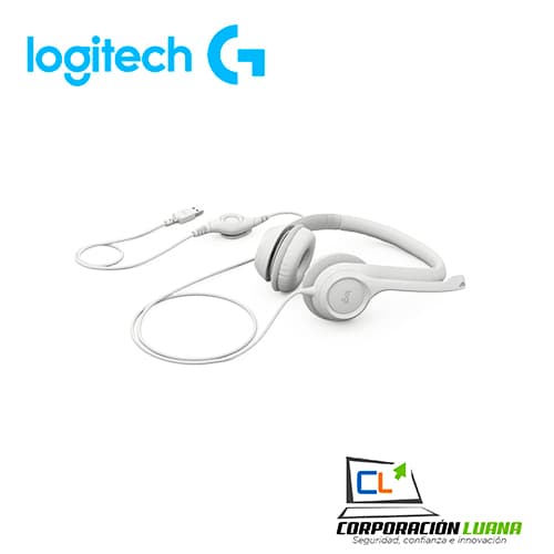 Imagen de AUDIFONOS C/MICROFONO LOGITECH H390 ( 981-001285 ) CANCELLING WHITE