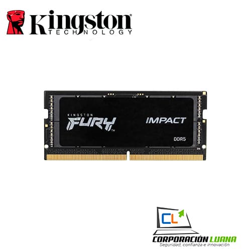 Imagen de MEMORIA RAM SODIMM KINGSTON FURY IMPACT 16GB 4800 MTS ( KF548S38IB-16 ) DDR5