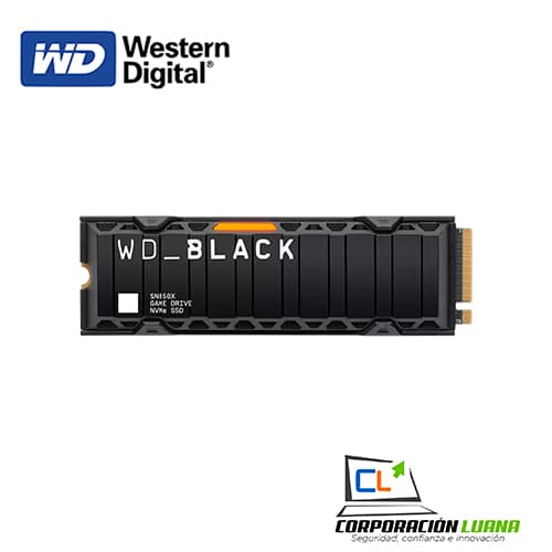 Imagen de SSD M.2 WESTERN DIGITAL SN850X 1TB ( WDS100T2XHE-00BCA0 ) C/DISIPADOR | NEGRO |  NVME | GEN4