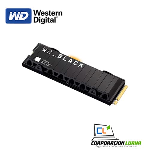 Imagen de SSD M.2 WESTERN DIGITAL SN850X 1TB ( WDS100T2XHE-00BCA0 ) C/DISIPADOR | NEGRO |  NVME | GEN4