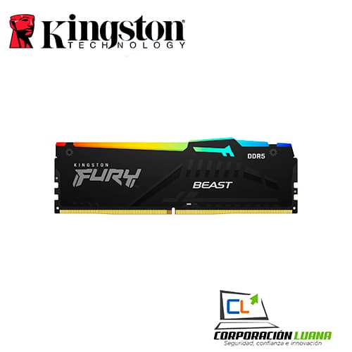 MEMORIA RAM KINGSTON FURY 16GB 5200 MTS ( KF552C40BBA-16 ) DDR5 | LED RGB