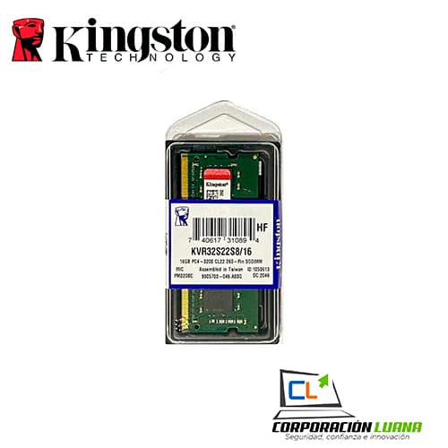 MEMORIA RAM SODIMM KINGSTON 16GB 3200 MHZ ( KVR32S22S8/16 ) DDR4