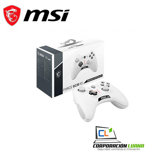 MANDO INALAMBRICO MSI FORCE ( GC30 V2 ) BLANCO | CABLE 2M | 8 HORAS USO | WIN10 - ANDROID