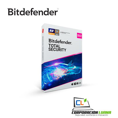 LICENCIA ANTIVIRUS BITDEFENDER TOTAL SECURITY ( B11030028 ) 5PC - 12M