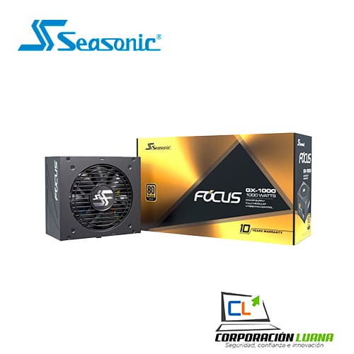 Imagen de FUENTE DE PODER SEASONIC FOCUS GX 1000W ( SSR-1000FX ) GOLD | MODULAR