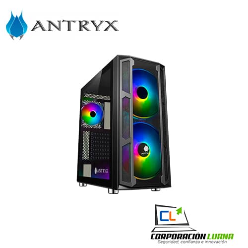 CASE ANTRYX FX CHROME STORM DESTROYER ( AC-FX570K-TXDR ) S/FUENTE | C/ REMOTO | VIDRIO TEMPLADO | 3 FAN ARGB