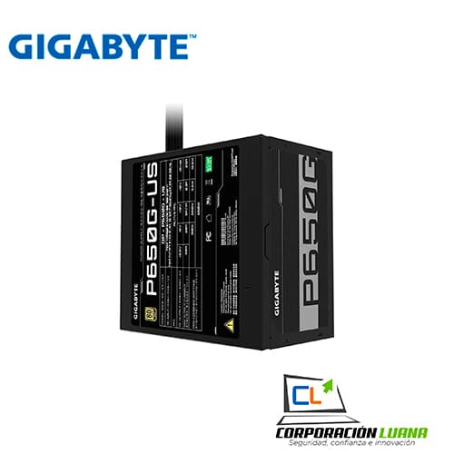 Imagen de FUENTE DE PODER GIGABYTE P650G ( GP-P650G-US ) 650W | GOLD