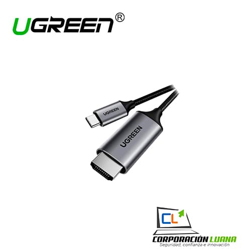 USB C TO HDMI  UGREEN 4K@60HZ CABLE .5M ( 50570 ) COMPATIBLE/THUNDERBOLT