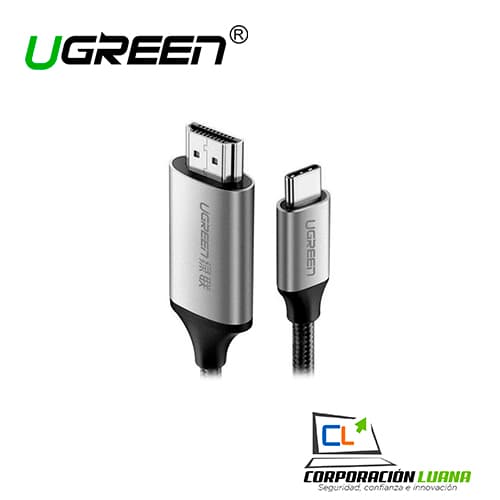 Imagen de USB C TO HDMI  UGREEN 4K@60HZ CABLE .5M ( 50570 ) COMPATIBLE/THUNDERBOLT