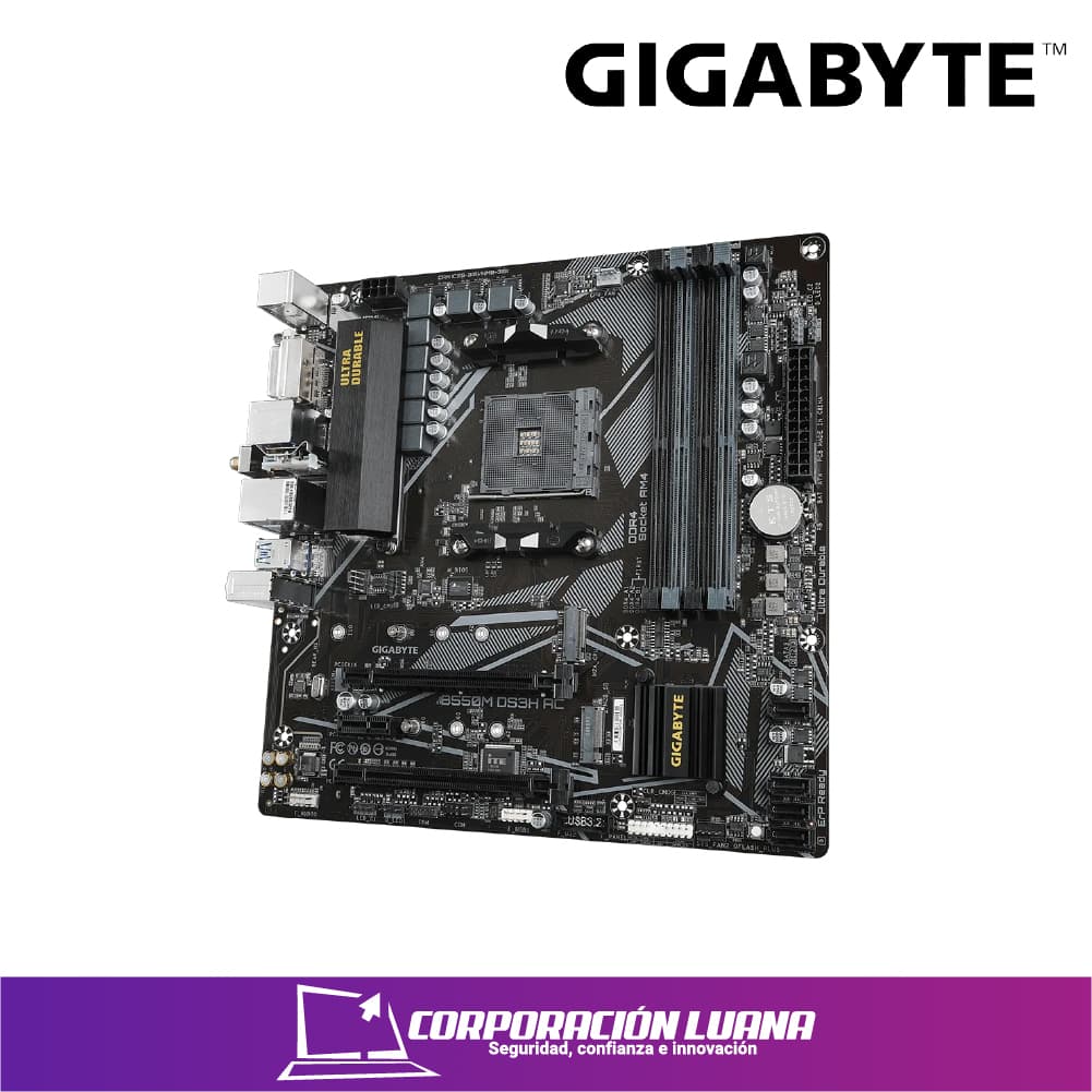 Foto del producto MOTHERBOARD GIGABYTE B550M DS3H AC  ( B550M-DS3H-AC ) AM4 | DDR4