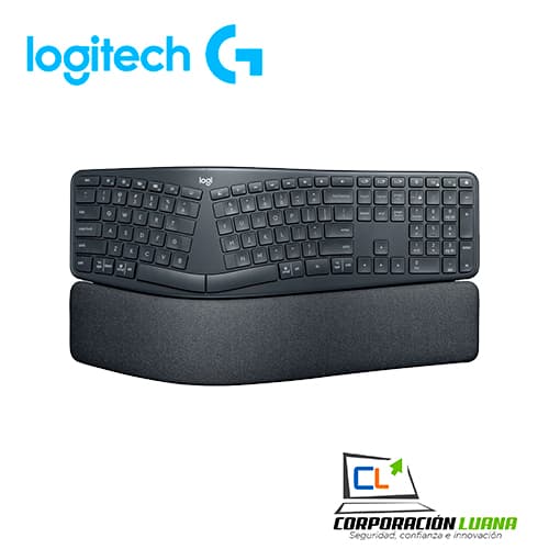 Imagen de TECLADO INALAMBRICO LOGITECH ERGO K860 ( 920-009845 ) NEGRO MATE | REPOSA MUÑECAS - CURVEADO |