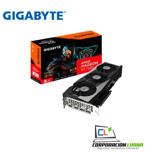 Imagen de TARJETA DE VIDEO GIGABYTE RX 7600 ( GV-R76GAMING OC-8GD ) 8GB GDDR6 | 128BIT | 2 DP - 2 HDMI