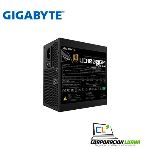 Imagen de FUENTE DE PODER GIGABYTE UD1000 ( GP-UD1000GM PG5 GUS2 ) 1000W GOLD | FULL MODULAR