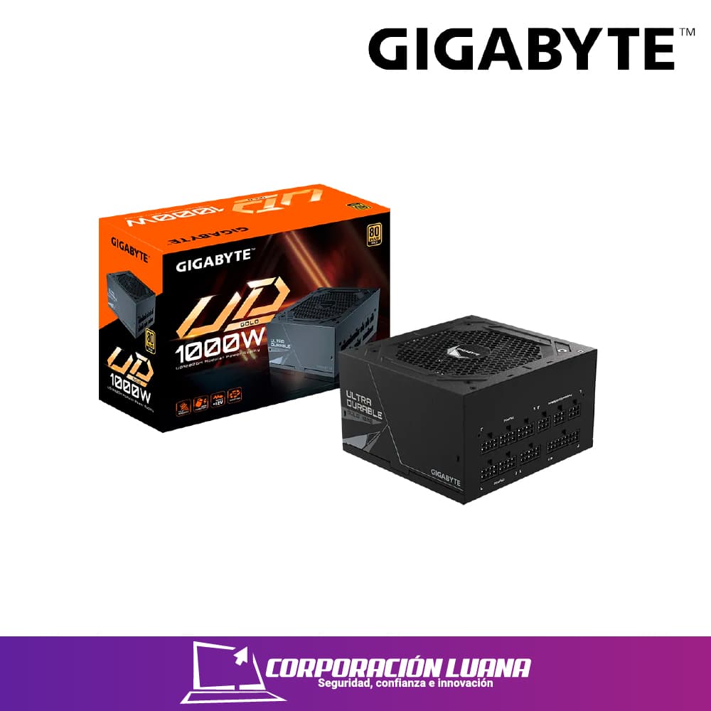 FUENTE DE PODER GIGABYTE UD1000 ( GP-UD1000GM PG5 GUS2 ) 1000W GOLD | FULL MODULAR