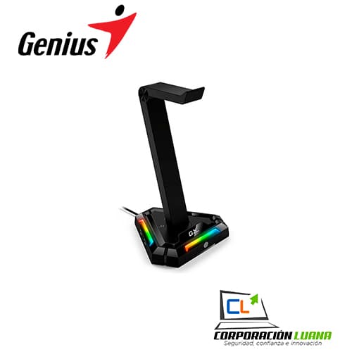 Foto del producto SOPORTE PARA AUDIFONOS GENIUS GX-UH100 RGB ( 31250017400 ) BLACK | LED RGB