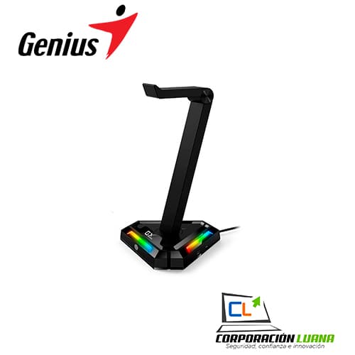 Imagen de SOPORTE PARA AUDIFONOS GENIUS GX-UH100 RGB ( 31250017400 ) BLACK | LED RGB