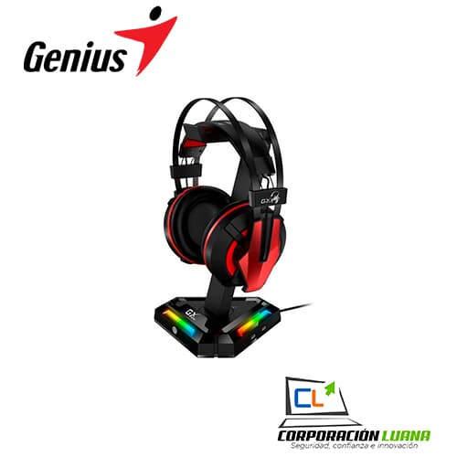 Imagen de SOPORTE PARA AUDIFONOS GENIUS GX-UH100 RGB ( 31250017400 ) BLACK | LED RGB