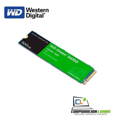 Imagen de SSD WESTERN DIGITAL SN350 500GB ( WDS500G2G0C-00CDH0 ) GREEN | NVME