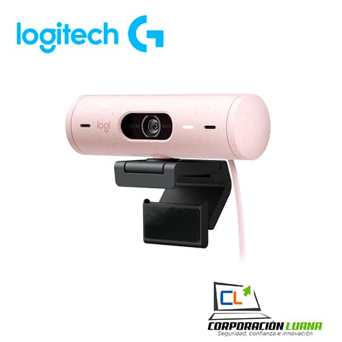 Imagen de CAMARA WEB LOGITECH BRIO 500 (960-001418 ) ROSADA/NEGRO | FHD 30 FPS