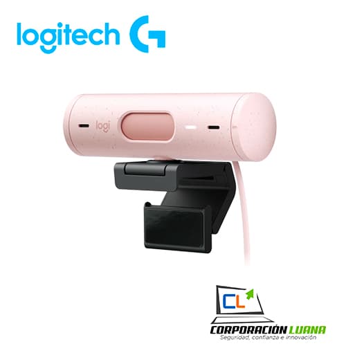 Imagen de CAMARA WEB LOGITECH BRIO 500 (960-001418 ) ROSADA/NEGRO | FHD 30 FPS