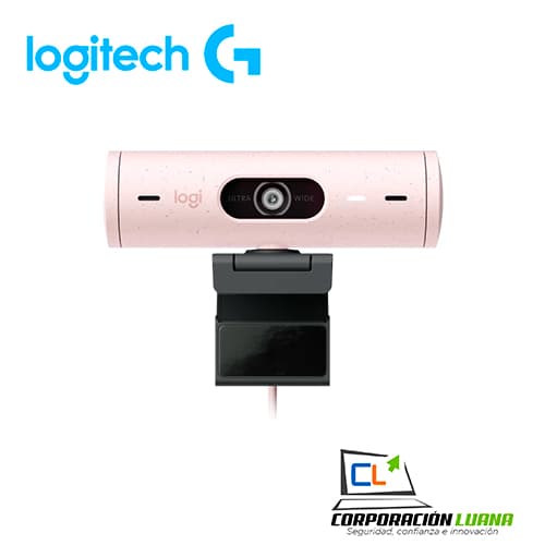 Imagen de CAMARA WEB LOGITECH BRIO 500 (960-001418 ) ROSADA/NEGRO | FHD 30 FPS