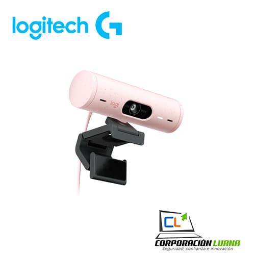 Imagen de CAMARA WEB LOGITECH BRIO 500 (960-001418 ) ROSADA/NEGRO | FHD 30 FPS