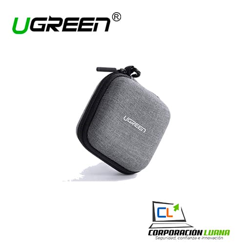 UGREEN LP128 ( 70577 ) ESTUCHE RIGIDO PARA AURICULARES. TELA CLOTCH GRIS