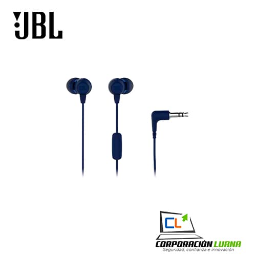 Imagen de AUDIFONOS JBL PURE BASS SOUND ( C50HI ) AZUL | JACK 3.5 MM